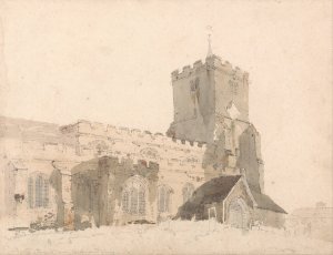 Writtle Church, Essex by Thomas Girtin Oil Painting