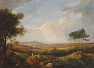 Landscape with Figures by Thomas Hastings Oil Painting