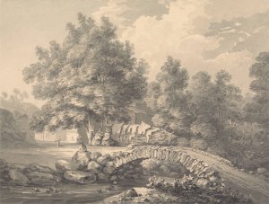A Rustic Scene by Thomas Hearne Oil Painting