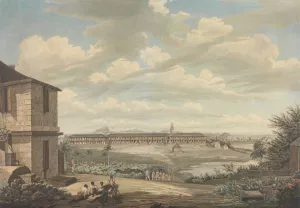 A View on the Island of Antigua; the English Barracks and Saint John's Church Seen from the Hospital by Thomas Hearne Oil Painting