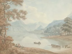 Gezicht op Derwent Water, in de richting van Borrowdale by Thomas Hearne Oil Painting