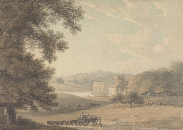 Leeds Castle, Kent by Thomas Hearne - Hand-Painted Oil Painting Reproduction