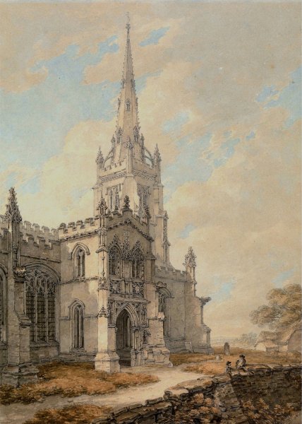 Thaxted Church, Essex  by Thomas Hearne - Hand-Painted Oil Painting Reproduction