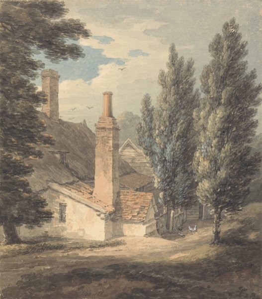 Main Product Photo of The Back of a Farm House Painting by Thomas Hearne
