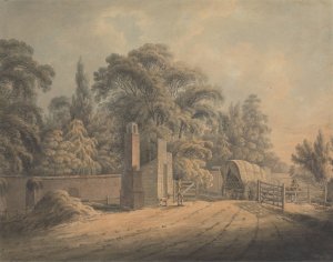 The Bayswater Turnpike by Thomas Hearne Oil Painting