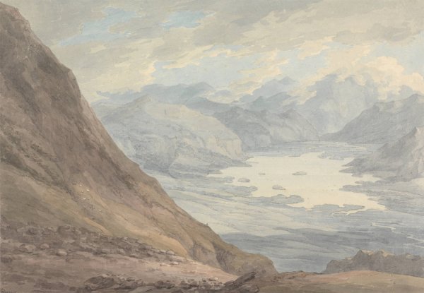 Main Product Photo of View from Skiddaw over Derwent Water  Painting by Thomas Hearne