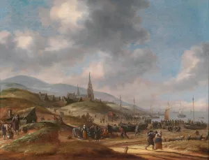 Ansicht des Strandes bei Scheveling by Thomas Heeremans Ansicht des Strandes bei Scheveling Oil painting by Thomas Heeremans