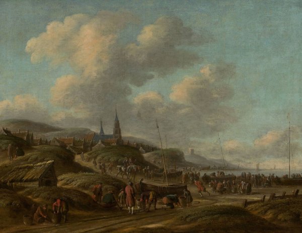 Main Product Photo of Coast in Scheveningen  Painting by Thomas Heeremans