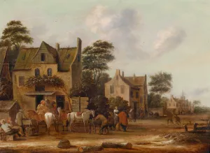 Dorfstrase Oil painting by Thomas Heeremans