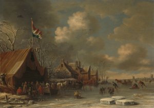 Enjoying the Ice by Thomas Heeremans Oil Painting