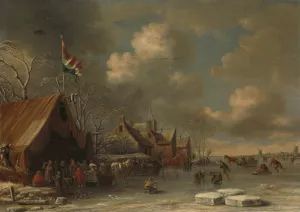 Enjoying the Ice by Thomas Heeremans Oil Painting