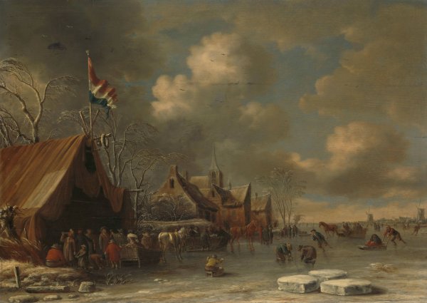 Main Product Photo of Enjoying the Ice  Painting by Thomas Heeremans