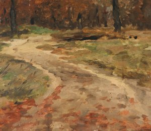 Waldweg im Herbst by Thomas Herbst Oil Painting