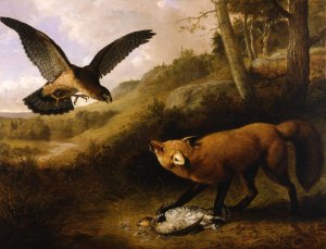 Disputed Game by Thomas Hewes Hinckley Oil Painting
