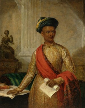 Purniya, Chief Minister of Mysore by Thomas Hickey Oil Painting