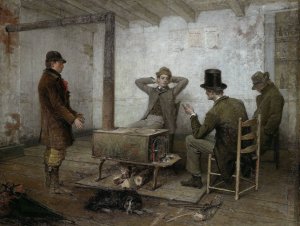 A Friendly Warning by Thomas Hicks Oil Painting