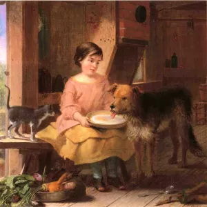 Frugal Meal by Thomas Hicks - Oil Painting Reproduction