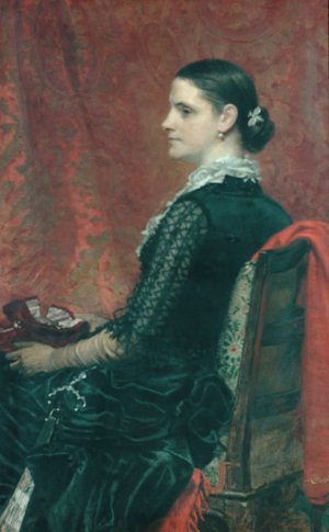 Mrs. Thomas Hicks by Thomas Hicks Oil Painting