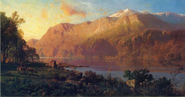 Main Product Photo of Emerald Lake Near Tahoe Painting by Thomas Hill