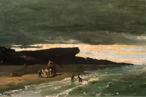 Gathering Sedge Oil painting by Thomas Hill