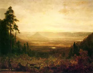 Hunter at Sunrise painting by Thomas Hill