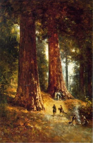 In the Redwoods by Thomas Hill - Oil Painting Reproduction