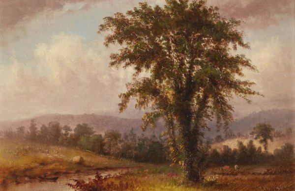 Landscape  by Thomas Hill - Hand-Painted Oil Painting Reproduction