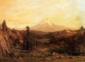 Mount Shasta and Castle Lake, California by Thomas Hill Oil Painting