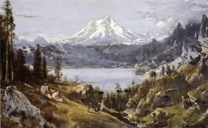 Mount Shasta from Castle Lake by Thomas Hill - Oil Painting Reproduction
