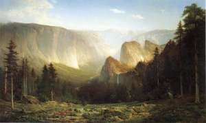 Piute Camp, Great Canyon of the Sierra, Yosemite by Thomas Hill Oil Painting