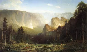 Piute Camp, Great Canyon of the Sierra, Yosemite by Thomas Hill - Oil Painting Reproduction
