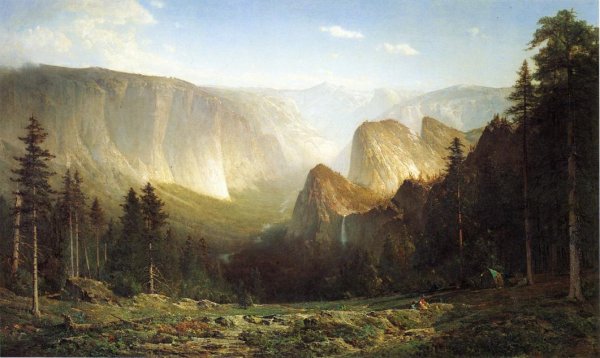 Main Product Photo of Piute Camp, Great Canyon of the Sierra, Yosemite Painting by Thomas Hill
