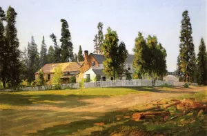 Sisson's Inn, near Mount Shasta by Thomas Hill - Oil Painting Reproduction