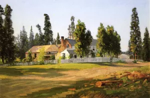 Sisson's Inn, near Mount Shasta Oil painting by Thomas Hill