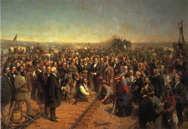 Main Product Photo of The Driving of the Last Spike Painting by Thomas Hill