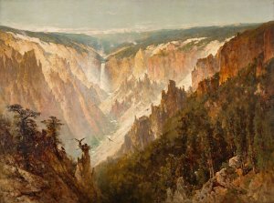 The Grand Canyon of the Yellowstone by Thomas Hill Oil Painting