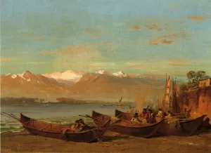 The Salmon Festival, Columbia River by Thomas Hill Oil Painting