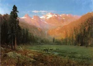 View of Cascade Lake, near Tahoe by Thomas Hill - Oil Painting Reproduction