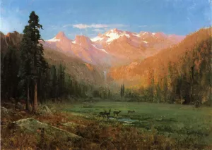 View of Cascade Lake, near Tahoe Oil painting by Thomas Hill