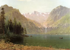 View of Lake Tahoe, Looking Across Emerald Bay by Thomas Hill Oil Painting