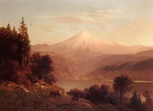 View of Mount Hood by Thomas Hill Oil Painting