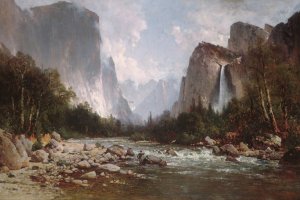 View of Yosemite Valley by Thomas Hill Oil Painting