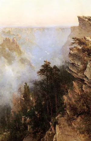 Yosemite Canyon by Thomas Hill - Oil Painting Reproduction