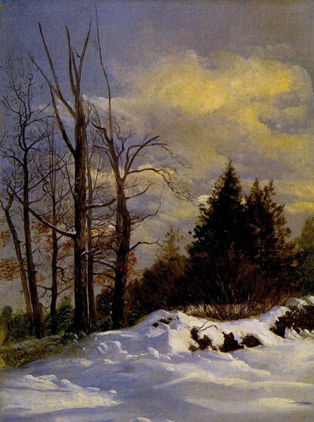 Main Product Photo of Catskill Winter Landscape Painting by Thomas Hiram Hotchkiss