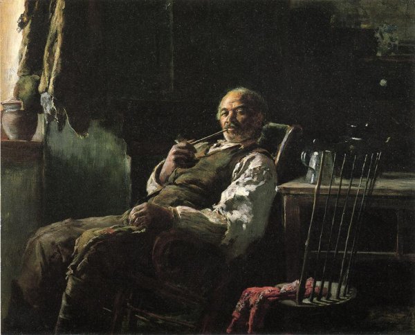 Main Product Photo of Taking His Ease Painting by Thomas Hovenden