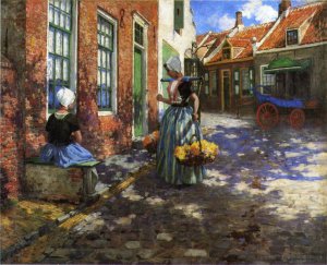 The Flower of Scotland by Thomas Hovenden Oil Painting