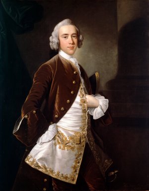 Portrait of a Man by Thomas Hudson Oil Painting