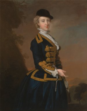 Portrait of a Young Woman of the Fortesque Family of Devon by Thomas Hudson Oil Painting