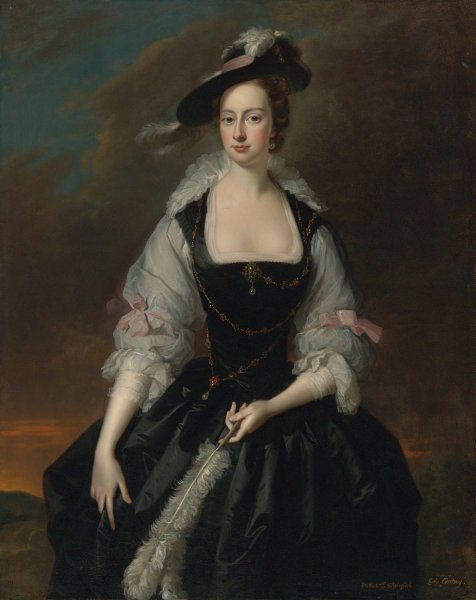 Main Product Photo of Portrait of Lady Frances Courtenay Painting by Thomas Hudson