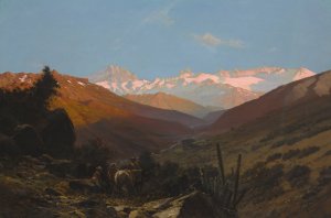 A Scene In The Andes, Chile by Thomas Jacques Somerscales Oil Painting